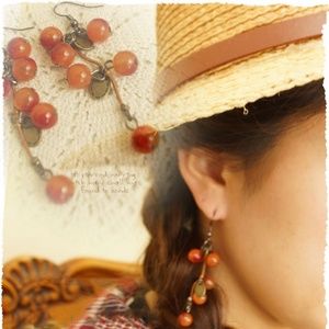 Mori Girl Japan Unique Beaded Berry Earrings